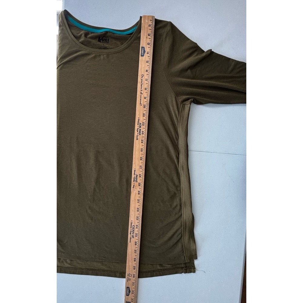 REI Co-op Screeline Cascade Long-Sleeve T-Shirt Womens L Olive Green - Picture 5 of 8